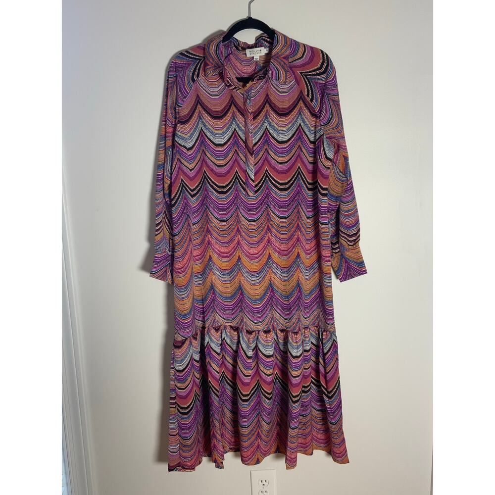 Molly Bracken Drop Waist Multi color Dress size medium
